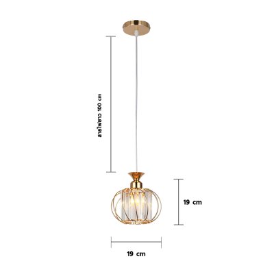 Hanging Lamp MODEL 05-SLC-3019  (1 head/ 3 heads) - Gold/ Black