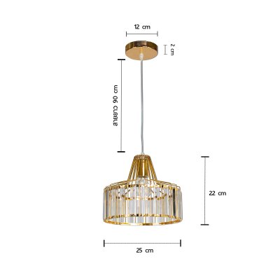 Hanging Lamp MODEL 05-SLC-3026-250-GD (E27x1) Gold