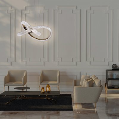 โคมไฟห้อย รุ่น 05-SL-1402-FGD-96W (LED 96W) สีทองเงา