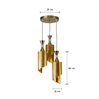 Hanging Lamp 05-SL-2026-3 (E27x3) Golden