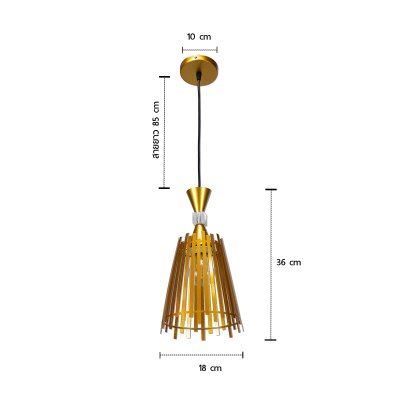 Hanging Lamp 05-SL-2027-1 (E27x1) Golden