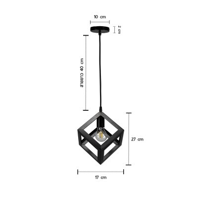 Hanging Lamp MODEL 05-SL-2029-1 (E27x1)  Matte Black