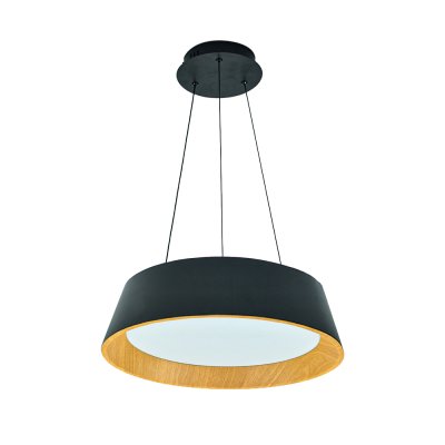 Pendant Lamp MODEL 04-SL-23827-500-GY+WD (LED 81W)  Black/ Wood