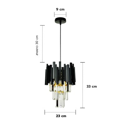 Hanging Lamp MODEL 05-SLC-3022-BK (E27x1) Black