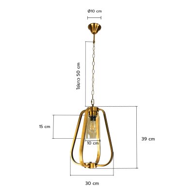 โคมไฟห้อย รุ่น 05-SL-6106-1 (E27x1) สีทอง