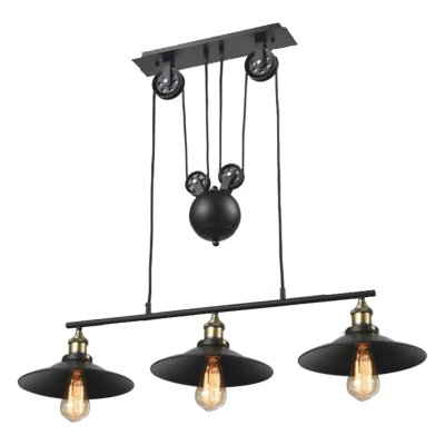 Hanging Lamp MODEL 06-ML-12479 (E27x3)  Matte Black