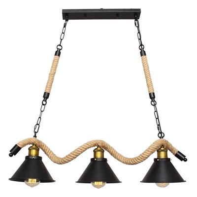 Hanging Lamp MODEL 06-ML-12479 (E27x3)  Matte Black