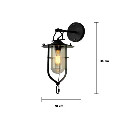 Outdoor Wall Lamp MODEL 06-ML-17140-BK (E27x1) Black