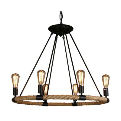 Hanging Lamp MODEL 06-ML-17283-BK (E27x6)  Matte Black