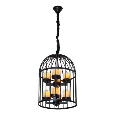 Pendant Lamp  MODEL 06-ML-8522-4+4 (E27x8) Black