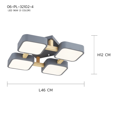 Ceiling Lamp MODEL 06-PL-32102-4 (LED 96W)  Gray