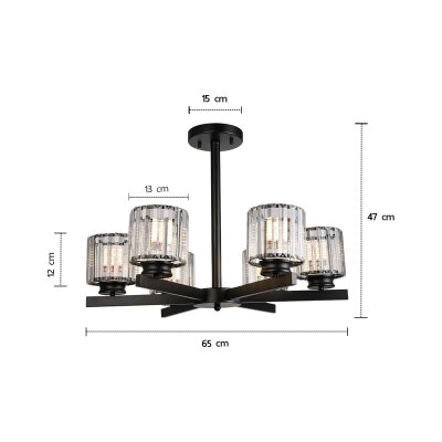 Pendant Lamp MODEL 07-ML-2090-6 (E27x5) Black