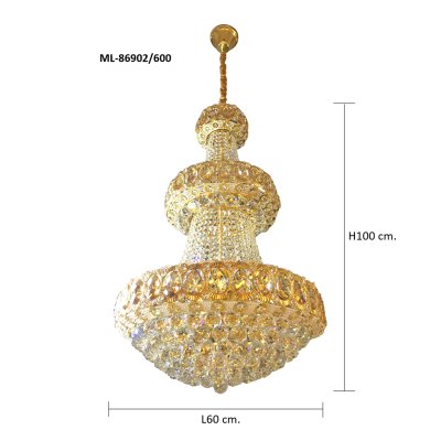 Chandelier Crystal MODEL 07-ML-86902/600 (E27x17) Gold