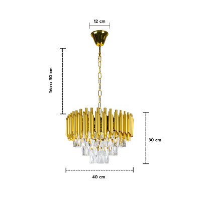 Hanging Lamp MODEL 07-SLC-3024-400-GD (E14x6) Golden