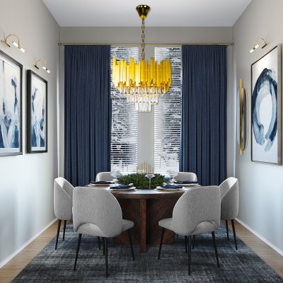 โคมไฟห้อย รุ่น 07-SLC-3025-400-GD (E27x6) สีทอง