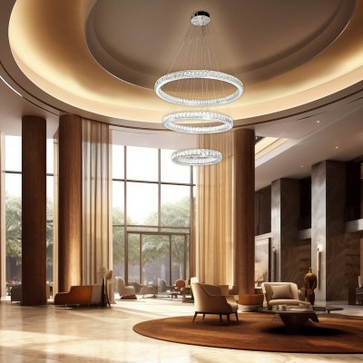 Chandelier Lamp MODEL 07-SL-1702-CH-8+6+4 (LED 226W) Chrome