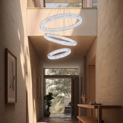 Chandelier Lamp MODEL 07-SL-1702-CH-8+6+4 (LED 226W) Chrome