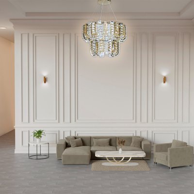 Crystal Lamp MODEL 07-SL-1707-GD-6+4 (LED 188W) Gold