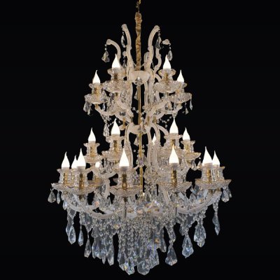 โคมไฟคริสตัล รุ่น 07-SL-1829/12+6+6 (E14x24) สีทอง/ใส