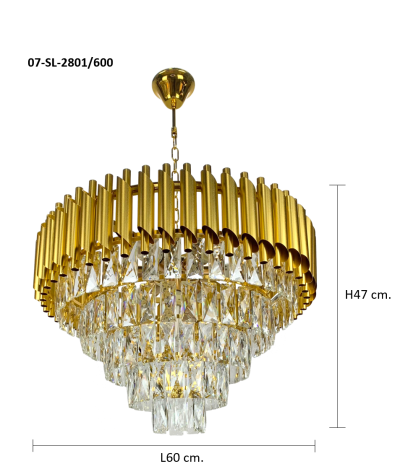 Crystal  Lamp MODEL 07-SL-2801/600 (E27x7) Gold