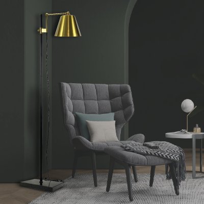 Floor Lamp MODEL 08-FL-1006  (E27x1) Black/Gold