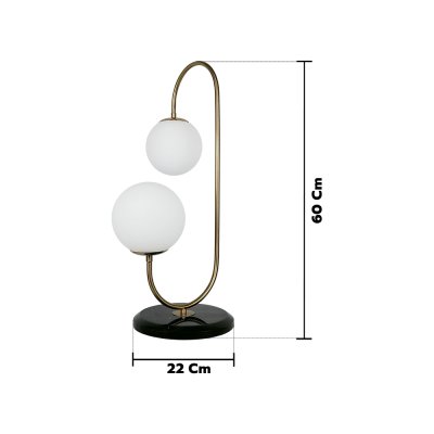 Table Lamp MODEL  08-SLT-2022-BK-GD (E27x2) Black/Gold