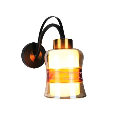 Wall Lamp MODEL 09-SL-6111-1 (E27x1) Black/ Gold