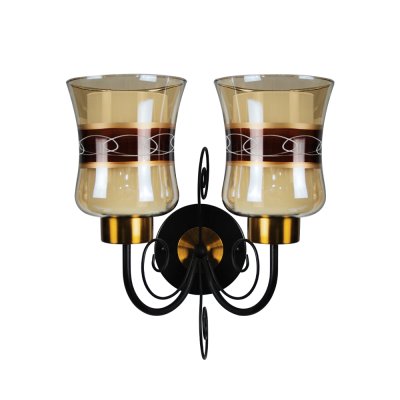 Wall Lamp MODEL 09-SL-6111-2 (E27x2) Black/ Gold