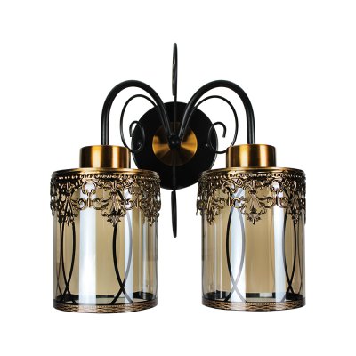 Wall Lamp MODEL 09-SL-6112-2 (E27x2) Black/ Gold