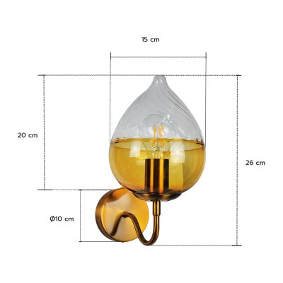 Wall Lamp MODEL 09-SL-6114 (E27x1) Gold