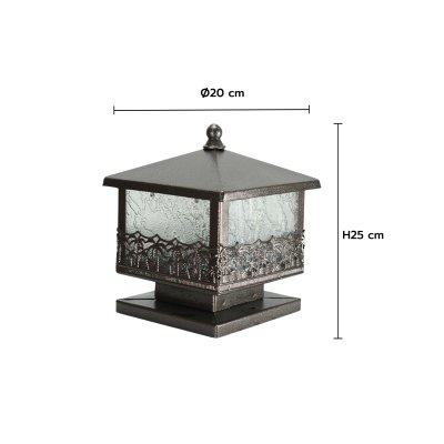 Outdoor Wall Lamp MODEL 12-O-3042/S/A200 (E27x1) Flash Brown