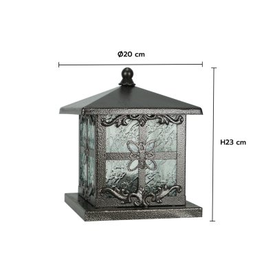 Outdoor gate lamp MODEL 12-O-3043/S/A200 (E27x1) Flash Brown