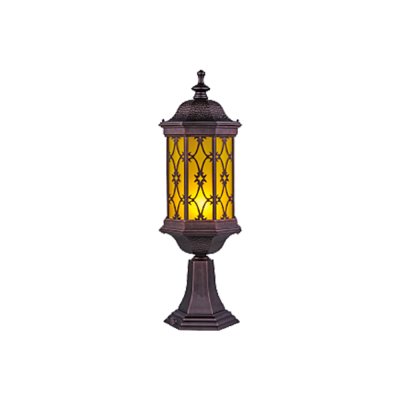 Outdoor gate lamp Model 12-O-8516F (E27x1)  Flash Brown