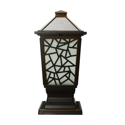 Outdoor gate lamp Model 12-O-998/S/CF (E27x1)  Flash Brown