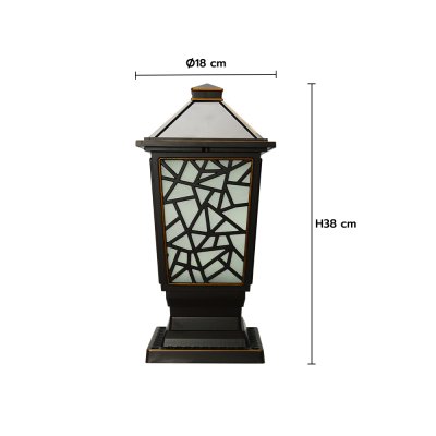 Outdoor gate lamp Model 12-O-998/S/CF (E27x1)  Flash Brown