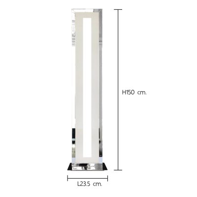 โคมไฟตั้งพื้น รุ่น L-L01-150FCC (LED 27W) สีเงินเงา