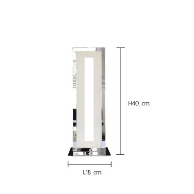 โคมไฟตั้งโต๊ะ รุ่น L-L01-40TCC (LED 14W) สีเงินเงา