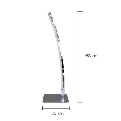 โคมไฟตั้งโต๊ะ รุ่น L-L04-53TCA (LED 8W) สีเงินเงา