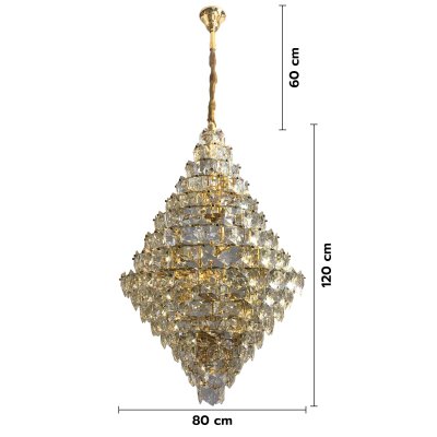 Chandelier Crystal MODEL 07-SL-6017-800 (E27x27) Gold