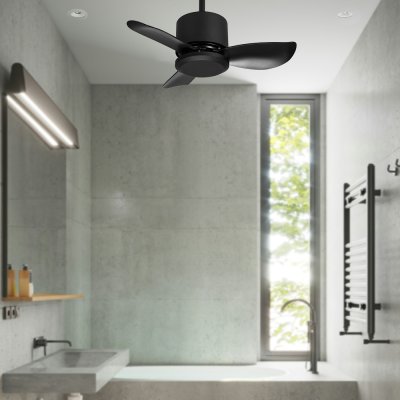 Ceiling Fan ABS Blade Model AC24-4011-3-MBK 24" Matte Black