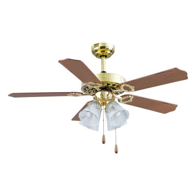 Lamp Ceiling Fan  PLYWOOD BLADES MODEL CS-42-PB SIZE 42" Gold