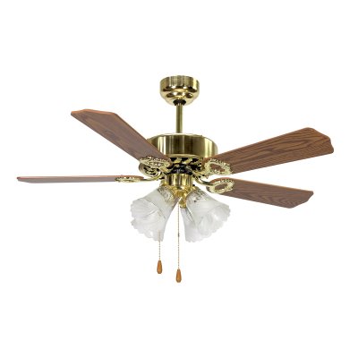 Lamp Ceiling Fan  PLYWOOD BLADES MODEL CS-42-PB SIZE 42" Gold