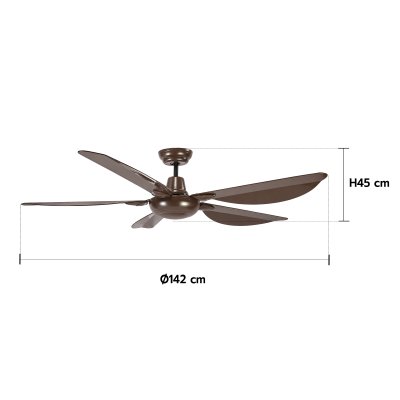 CEILING FAN ABS Blade MODEL CT56515-BR SIZE 56"  Brown