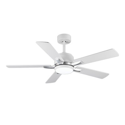 Ceiling Fan With Light Plywood Blade Model DC52-1011-5-LWH SIZE 52" Matte white