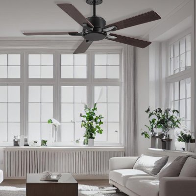 CEILING FAN Plywood Blade MODEL DC52-1011-5-NWP SIZE 52" Matte black