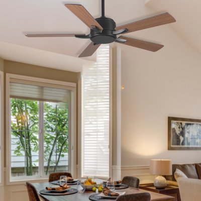 CEILING FAN Plywood Blade MODEL DC52-1011-5-NWP SIZE 52" Matte black
