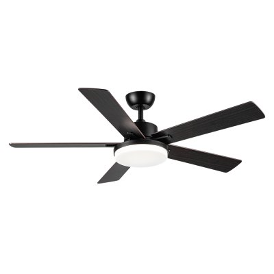 Ceiling Fan With Light Plywood Blade Model DC52-1012-5-LBK SIZE 52" Matte black