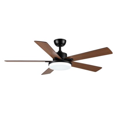 Ceiling Fan With Light Plywood Blade Model DC52-1012-5-LBK SIZE 52" Matte black