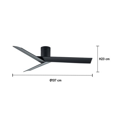 พัดลมเพดาน ใบพัด ABS รุ่น DC55-2020-3-NBK-1 ขนาด 55 นิ้ว สีดำด้าน