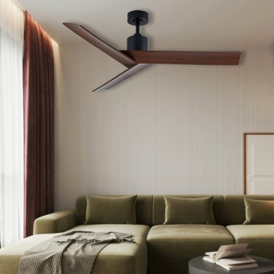 Ceiling Fan ABS Blade Model DC55-2020-3-NOAK 55" Matte Black/Oak